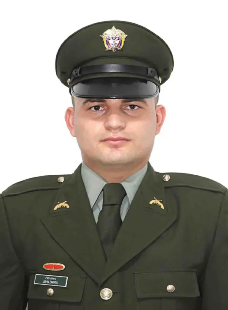 El patrullero John Alexánder Zapata.