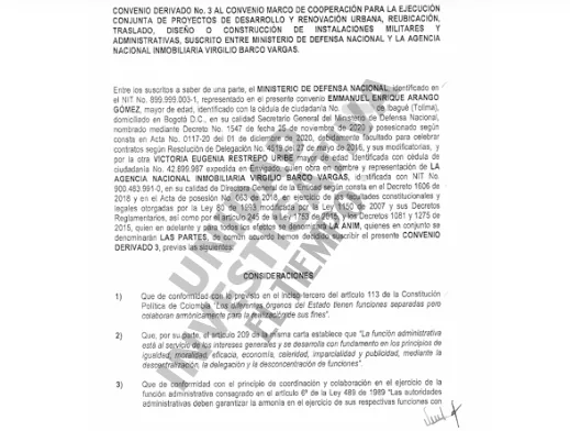The construction agreement for the 'Fortaleza Project'.