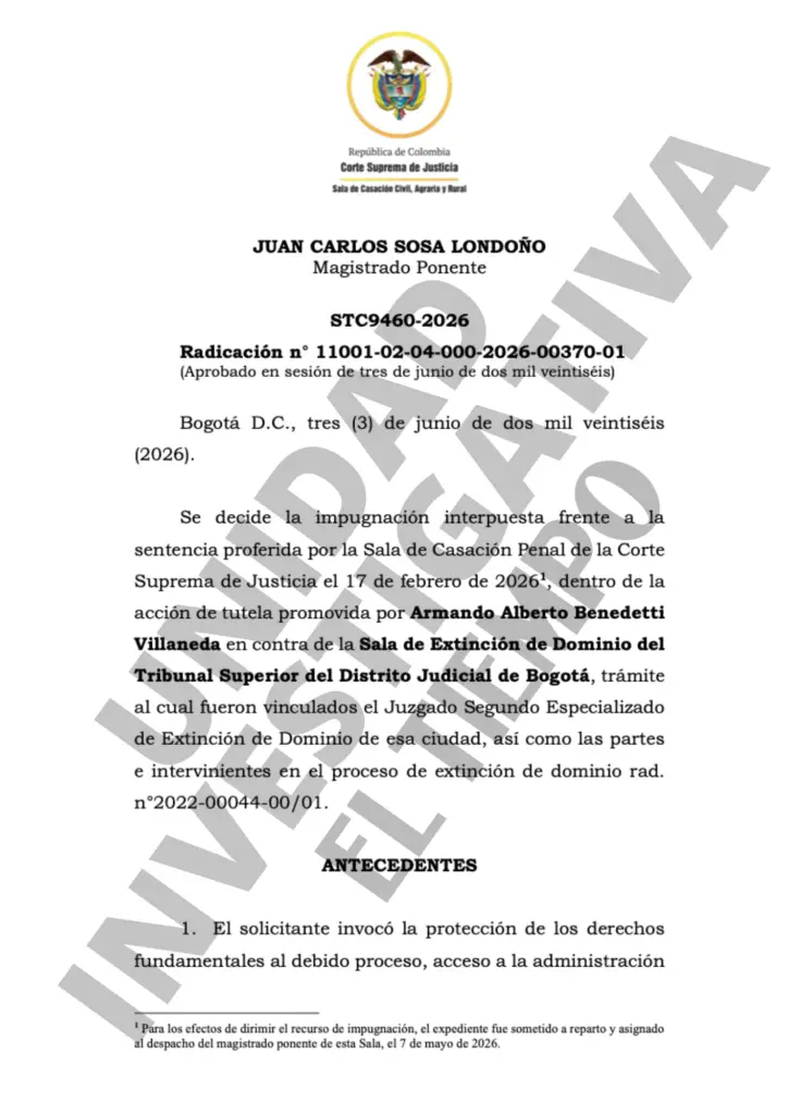 Court Armando Benedetti