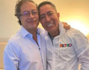 President Gustavo Petro and Ricardo Roa on campaign.