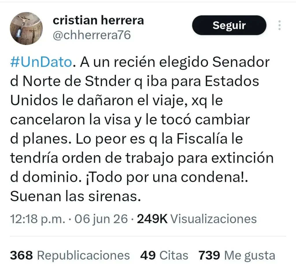 Trino de Cristian Herrera media hora antes de ser asesinado