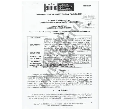 Arizabaleta's dissenting vote.