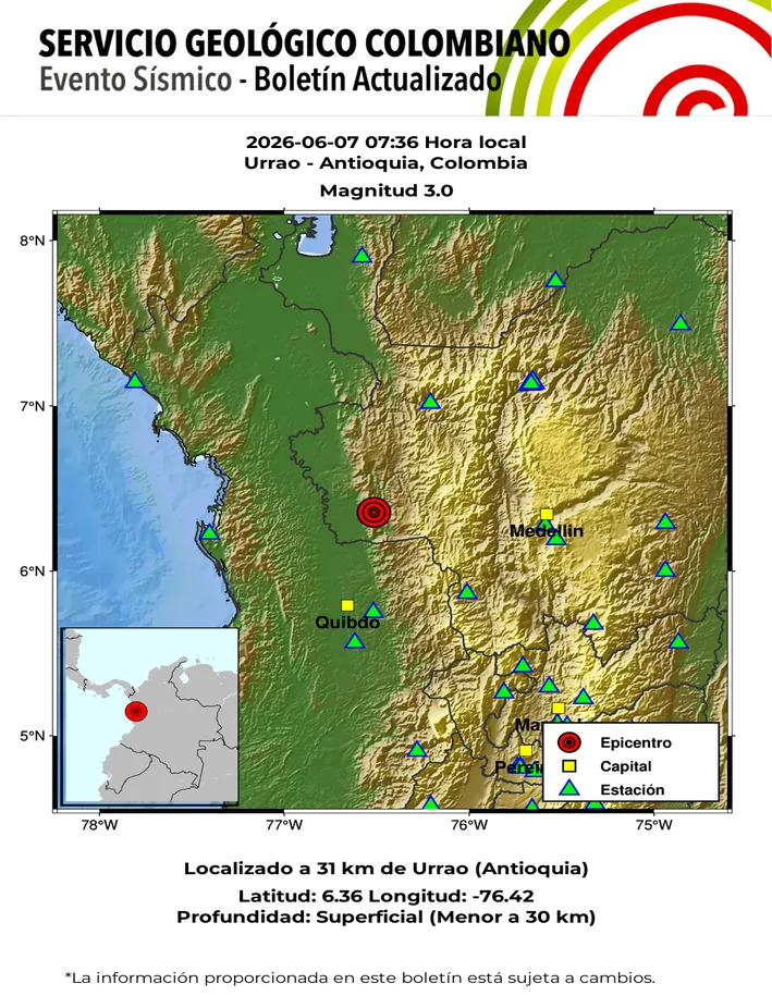 Temblor hoy 7 de junio 2026