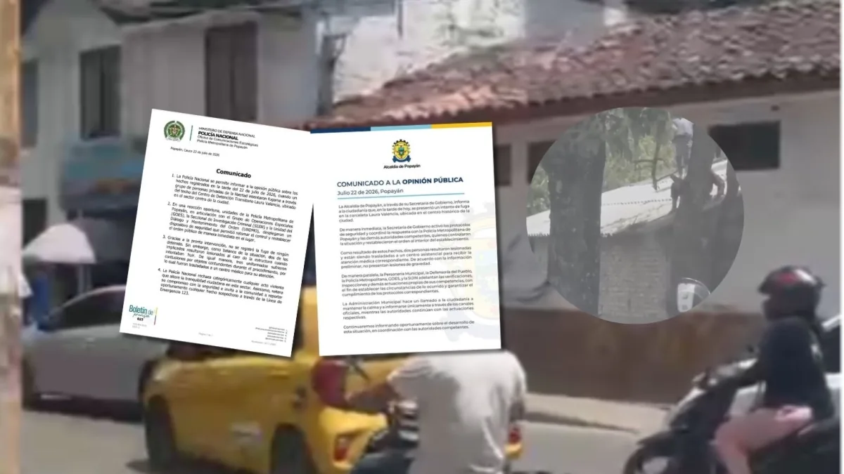 ¿Cuál fue el detonante del intento de fuga de personas privadas de la libertad del centro de detención en Popayán que funciona en un antiguo colegio?