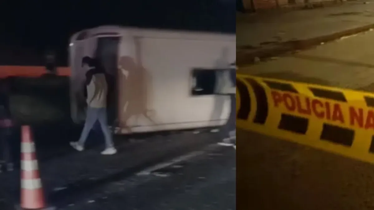 Dramatic accident on the Tunja - Bogotá road involving an intercity bus that overturned and left at least 20 people injured; this is how the car ended up