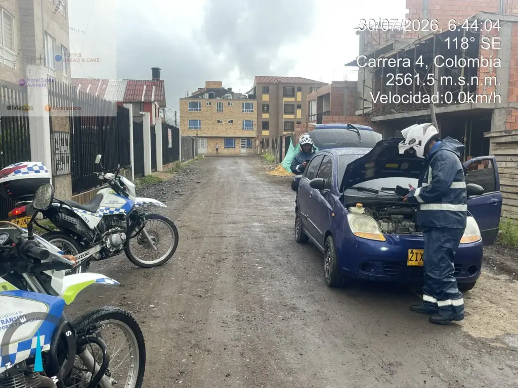 Authorities from the municipality of Cajicá immobilized the Spark vehicle.