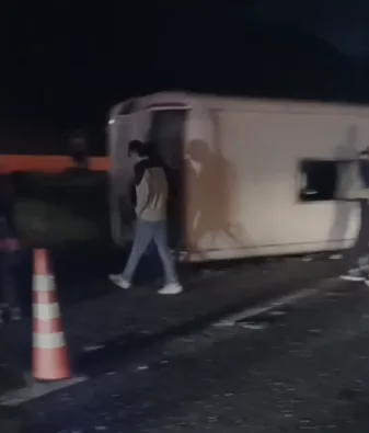 Traffic accident on the Tunja - Boyacá road.