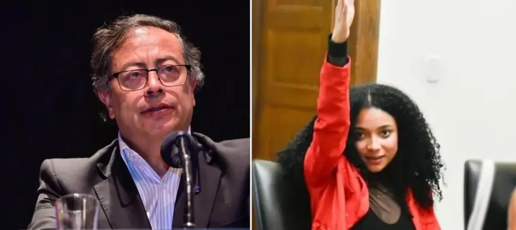 El presidente Gustavo Petro y Juliana Guerrero.