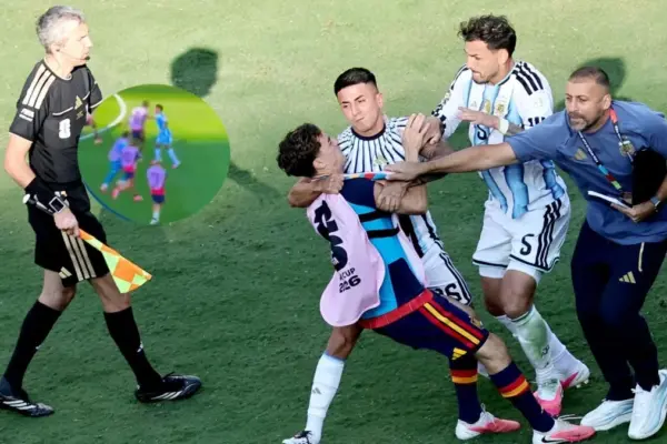 Why did Leandro Paredes' fight start in the World Cup final? Video of the punch Nahuel Molina threw at Rodri after Spain vs. Argentina