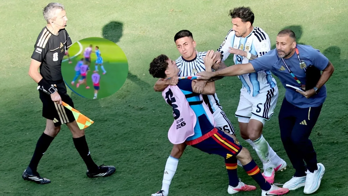 Why did Leandro Paredes' fight start in the World Cup final? Video of the punch Nahuel Molina threw at Rodri after Spain vs. Argentina
