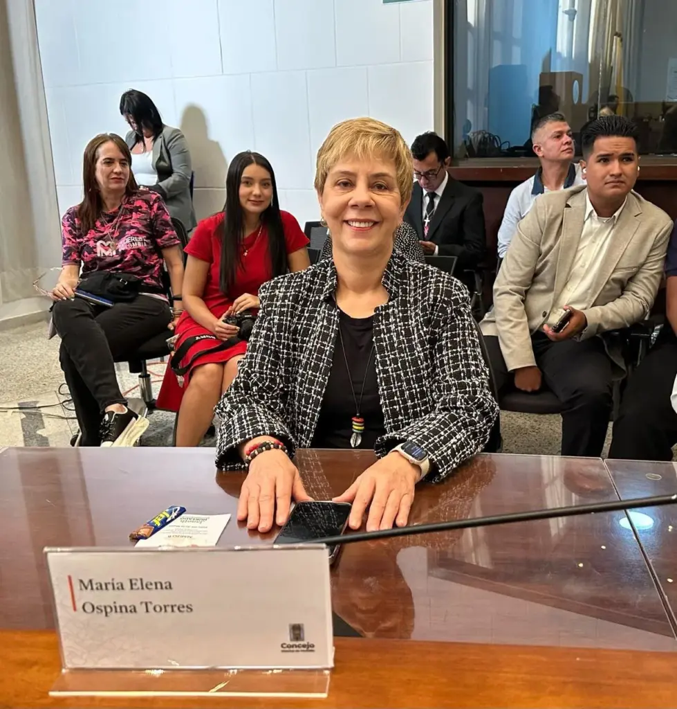 María Elena Ospina, president of Acopi.