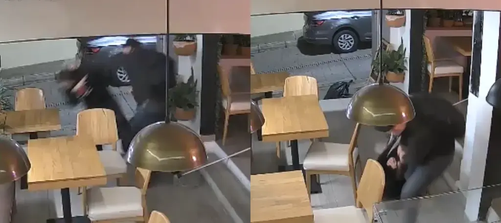 Video captó violenta agresión a mujer dentro de pastelería en el norte de Bogotá