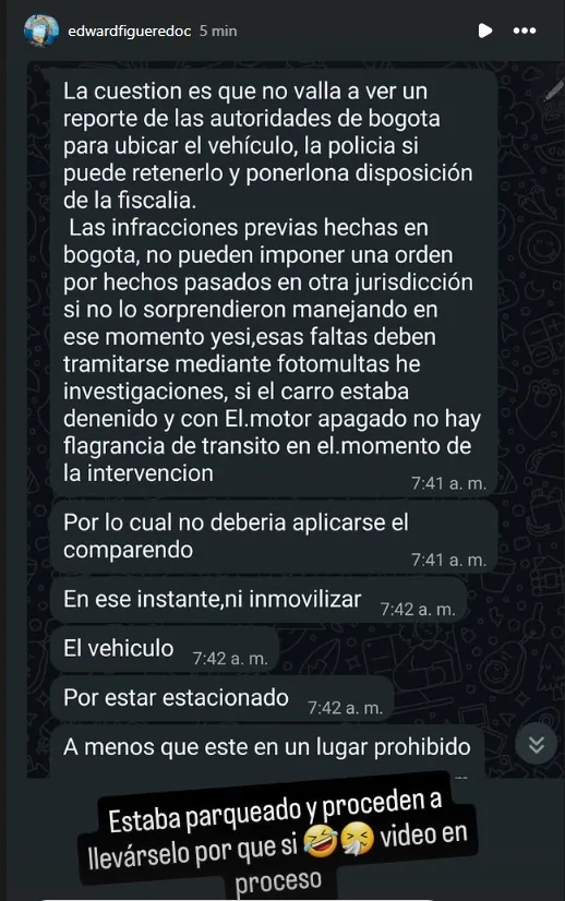 Alleged involved party spoke after immobilization