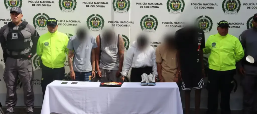 Los cinco capturados en el caso de asesinato de María Camila Potosí.