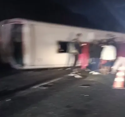 Accident on the Tunja - Bogotá road.