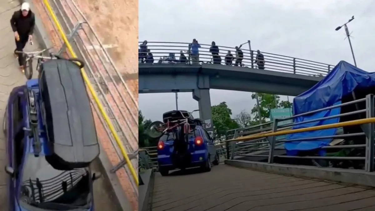 Car owners who tried to get onto a pedestrian bridge in Bogotá responded to Mayor Galán after the announcement of sanctions: 'We sold it'