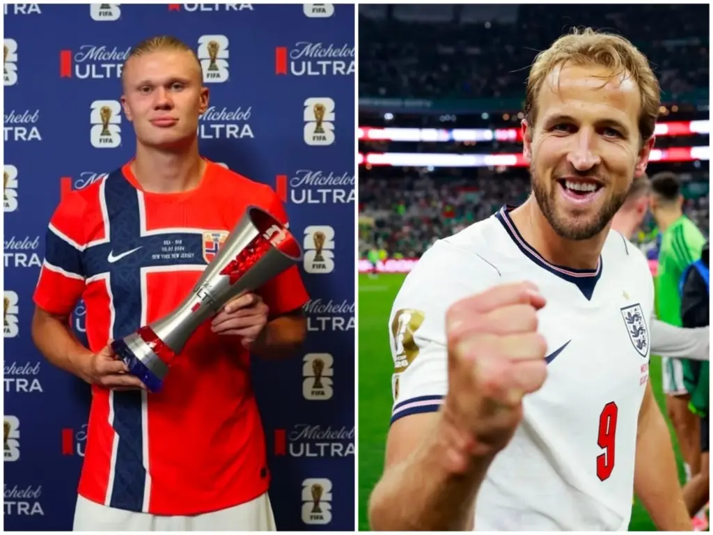 Erling Haaland y Harry Kane