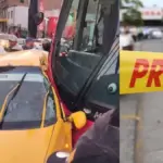Serious accident between a TransMilenio bus and a taxi in downtown Bogotá causes traffic jam in the area: this is what is known