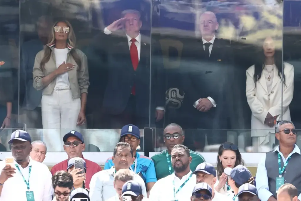 Trump arrives at the World Cup final