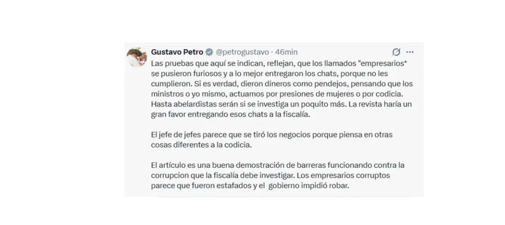 El trino del presidente Gustavo Petro sobre las hermanas Guerrero.