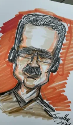 Caricatura de Nicolás Maduro en la audiencia del 22 de julio de 2026.