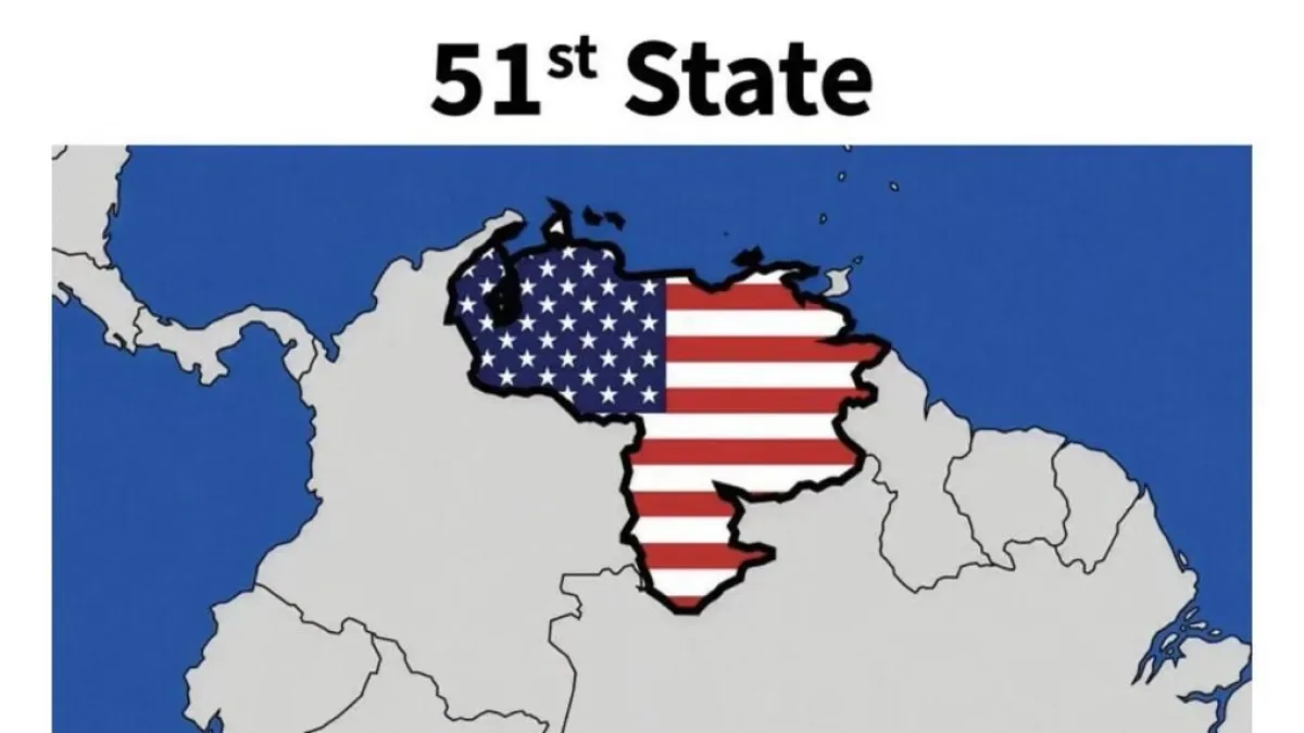 Donald Trump reaviva la idea de anexar Venezuela al publicar una foto del mapa con la leyenda 'Estado 51'