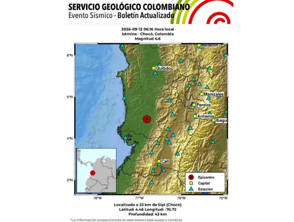 Temblor de 4,6 sábado 12 de septiembre