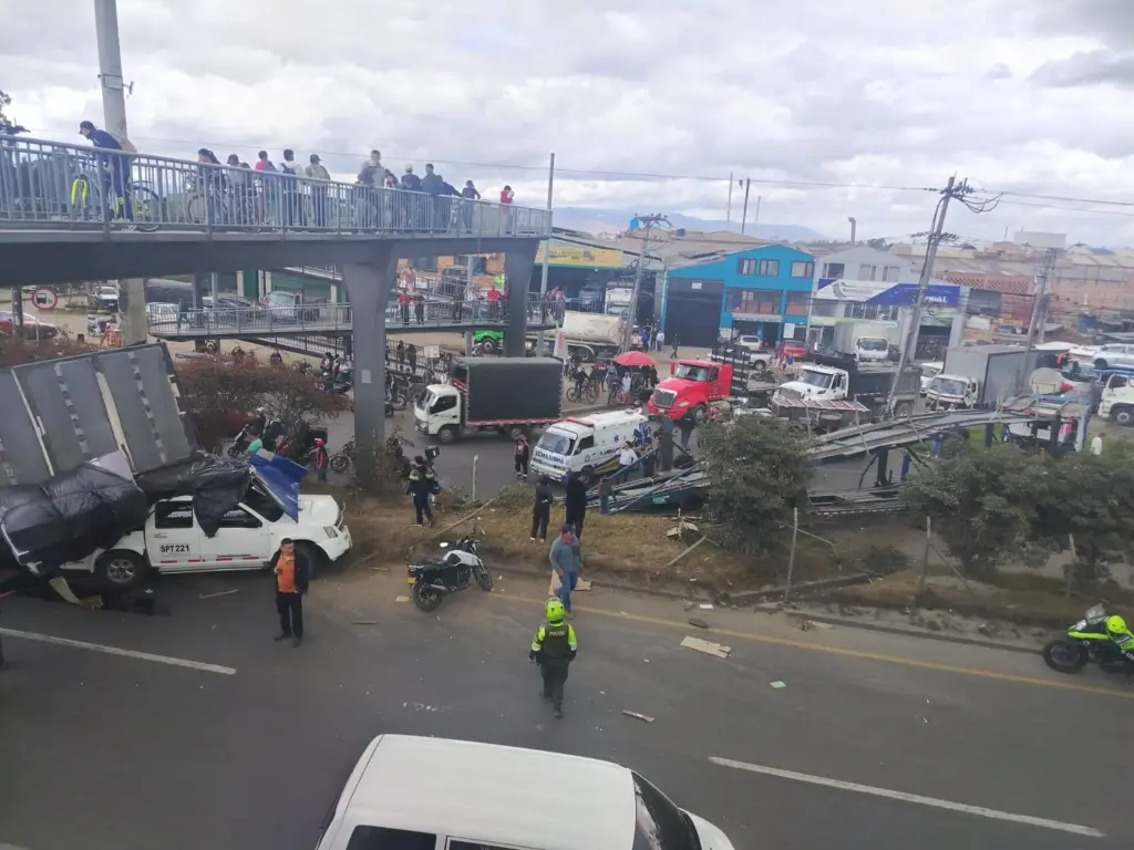 Serious accident on Bogotá-Mosquera road