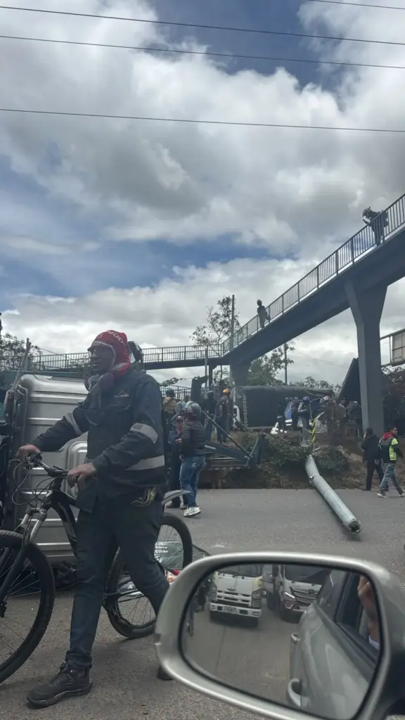 Serious accident on Bogotá-Mosquera road