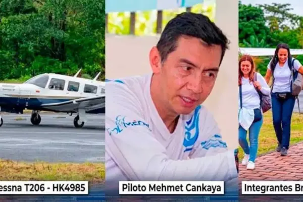 Se conocen los nombres del tripulante y las pasajeras que iban en la aeronave que se estrelló, mientras continúa la búsqueda de su ubicación en Chocó