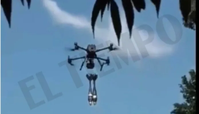 Dron cargado con dos granadas detectado en Catatumbo.