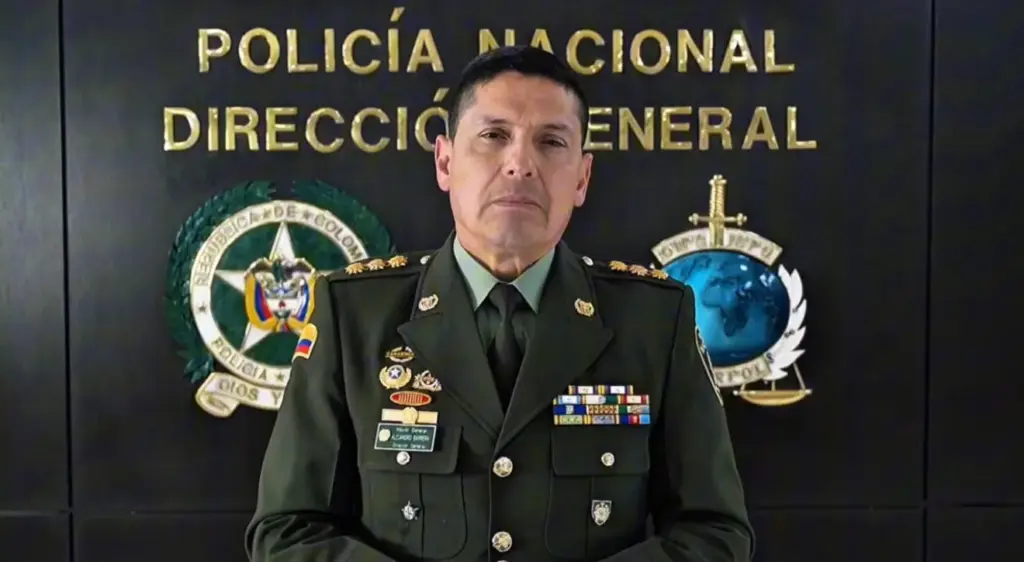 El director de la Policía Nacional, mayor general Jesús Alejandro Barrera Peña.