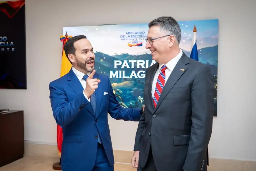 El canciller de Israel y el presidente electo de Colombia, Abelardo De La Espriella.