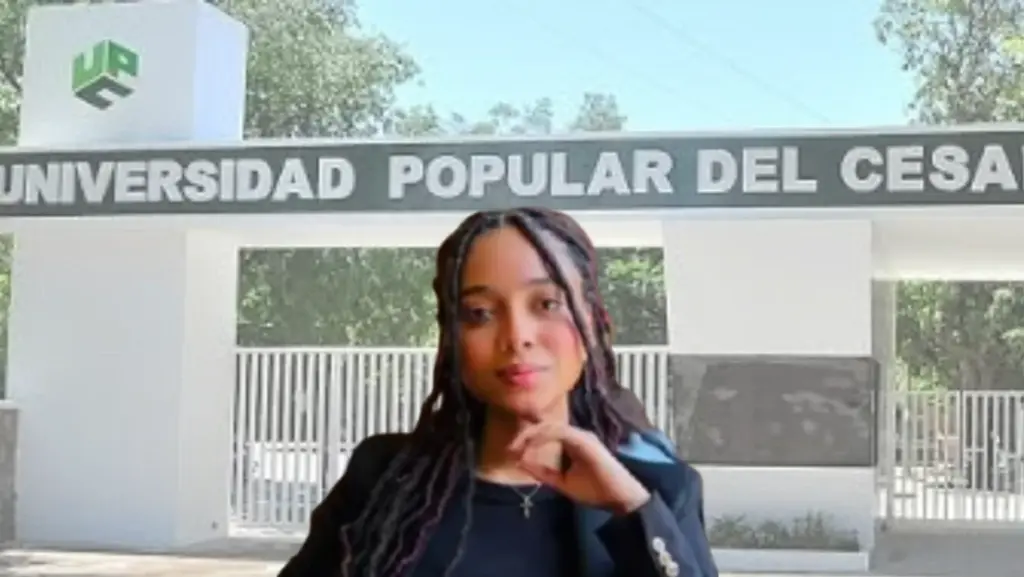 Juliana Guerrero en actividad política en Universidad del Cesar.