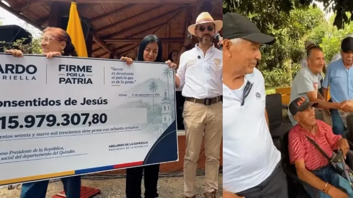 Presidente Abelardo De La Espriella donó su primer sueldo a hogares geriátricos de Quimbaya: 'Fue una promesa sagrada que hice y la voy a cumplir'