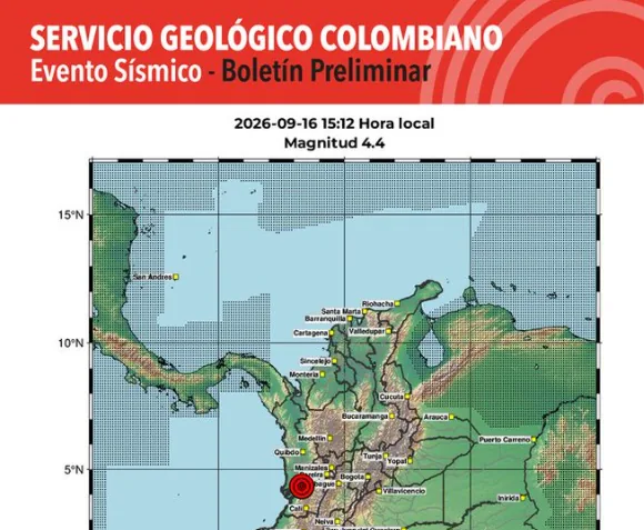 Sismo hoy en Chocó.