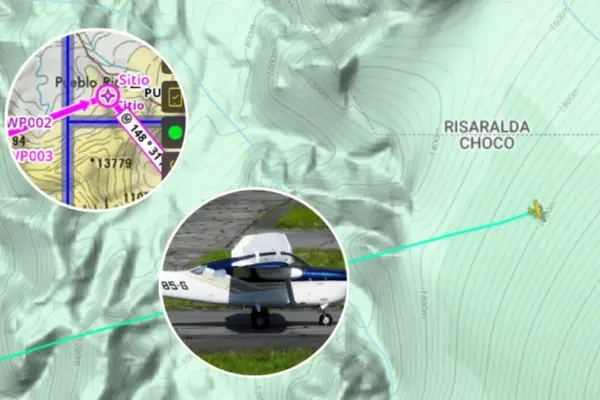 Esta es la zona donde se perdió avioneta en la que viajaban 5 personas desde Condoto a Guaymaral; alertan que vuelo 'no era normal': 'Nada de rastros'