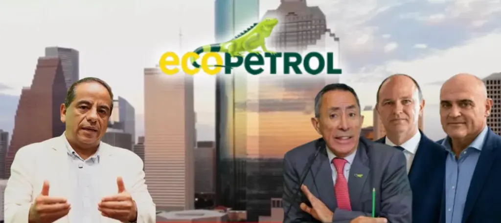 Julio César Herrera, directivo de Ecopetrol en Houston. El expresidente de la petrolera, Ricardo Roa, y los catalanes Manel Grau y Xavier Vendrell.